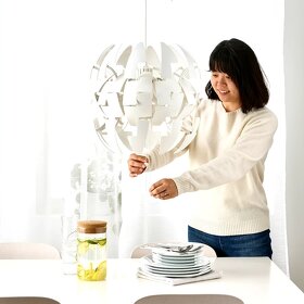 Závěsná bílá lampa/lustr IKEA PS 2014 - 5