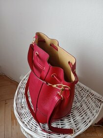 Kožená kabelka červená - 5