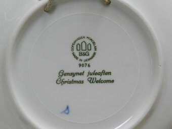 Krásný sběratelský modrý Talíř Vánoce 1976 Copenhagen Gronda - 5