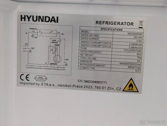 Chladnička Hyundai, tichá 39dB,malá 41L - 5
