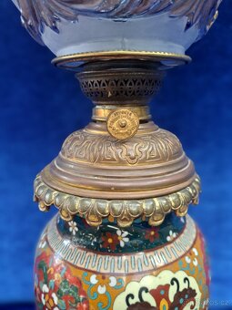 Petrolejová lampa, japonský motiv - 5
