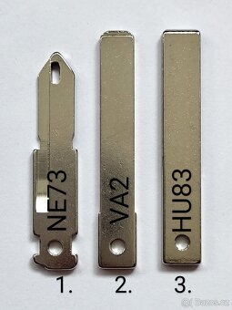 Klíč Peugeot Citroen NE73 VA2 HU83. Klíč = 150kč. Klíč + t - 5