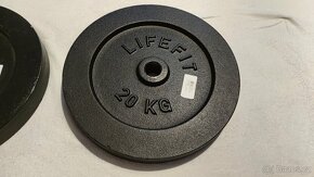Kotouče Lifefit 2x 20 kg 30 mm + zdarma osa 160cm 25 mm - 5