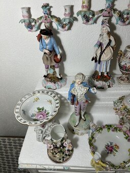 Meissen Dresden porcelanovy svietnik misa a dalsie - 5