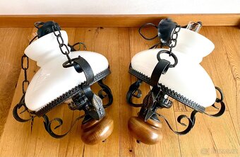 Staré krásné párové lampy ve stylu petrolejky - 5