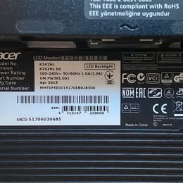 Benq GL2450 -24palců - 100% funkční . Rozlišení: 1920 x 108 - 5
