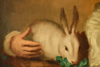 Julius Horn - nádherný kvalitní obraz - Chlapec, Olej na plá - 5