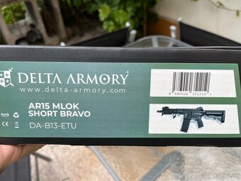 Delta Armory M4 AR15 M-LOK SHORT Bravo ETU Černá - 5