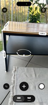 Prodám konferenční stolek – dubový masiv & černá ocel - 5