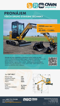 Půjčovna / pronájem minibagr / bagr / bagru - 5