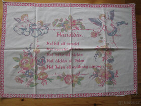 retro háčkované a lněné dečky - 5