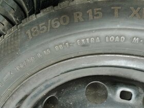 Ocelové disky 6x15 5x100 et38 57,1 + zimní pneu 185/60/15 - 5