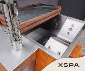 Luxusná nerezová koupací káď, koupací sud,jakuzzi, vířivka - 5