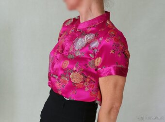 Brokátová halenka v čínském stylu Indiska vel.S - 5