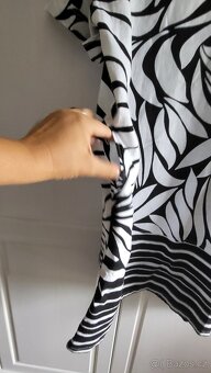 ŠATY ČERNO-BÍLÉ vel.46 zn.F&F ; LEN -KVALITNÍ A KRÁSNÉ - 5