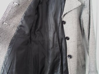 Černý bílý kabát kabátek - S, 36 - 5