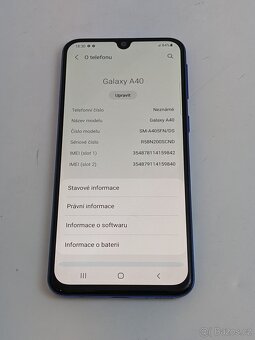 Samsung Galaxy a40 4/64gb blue. Záruka 6 měsíců. - 5