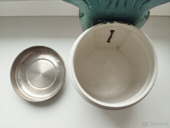 starožitná dóza na mouku - secese - 5