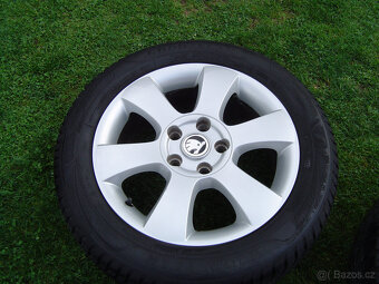 4X ZIMNÍ HLINÍKOVÁ KOLA ŠKODA OCTAVIA III,II 205/55 R16 .TOP - 5