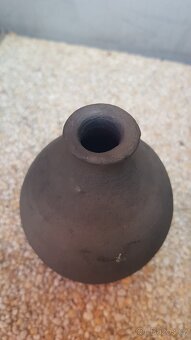 Stará hliněná váza 13cm - 5