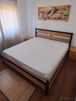 Dubová postel industrial rustikal - 5