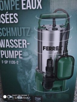 Prodám VÝKONNÉ ponorné kalové čerpadlo FERREX F-SP 1135-1 -2 - 5