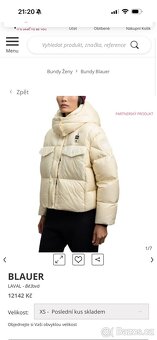 Luxusní, péřová crop bunda BLAUER - 5