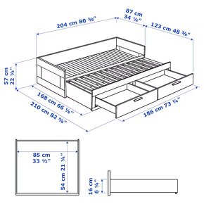 Rozkládací postel Brimnes Ikea - 5