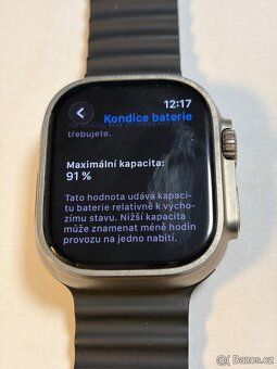 Apple Watch Ultra 1 49mm s kabelem kondice baterie 91% Cena - 5