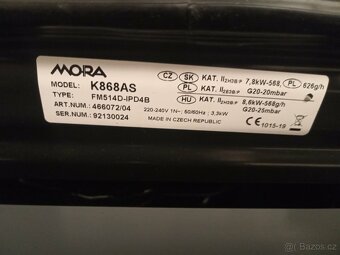 Kombinovaný sporák Mora - 5