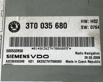 Original navigace Škoda Columbus RNS510 3T0035680 r.v. 2009 - 5