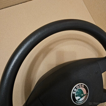 Škoda Fabia 1 gumový volant + airbag guma / kůže - 5