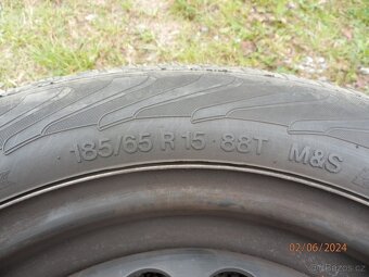 4xObutá zimní sada kol na OPEL CORSA D 185/65 R15 - 5