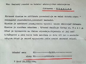 Stříbrná flétnová hlavice - 5