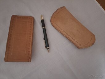 LUXUSNÍ SOUPRAVA: KOŽENÉ POUZDRO NA BRÝLE A NA PSACÍ POTŘEBY - 5