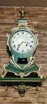 Konzolové francouzské hodiny 100 cm.rok 1800 + - dřevo,bronz - 5