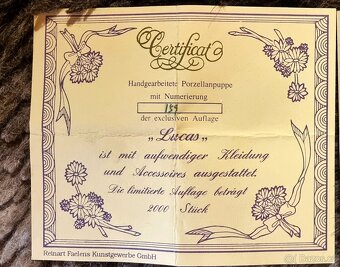 Porcel.panenka Lucas s RF certifk. limit edice 2000 50 cm - 5