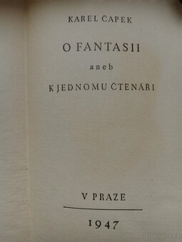 K. ČAPEK - O fantasii aneb k jednomu čtenáři - zkušební tisk - 5