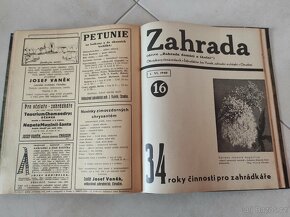 Časopis Zahrada - Josef Vaněk 1940 - 5