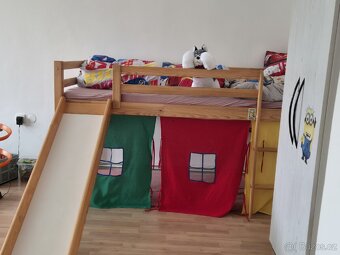 Dětská patrová postel se skluzavkou - 5