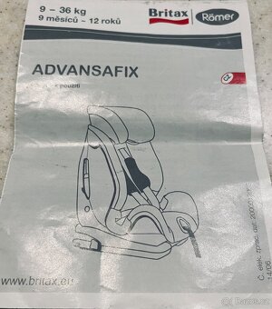 Autosedačka Britax Römer Advansafix 9-36 kg - 5