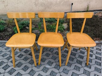 Retro dřevěné jídelní židle TON - 60. léta Brusel - 5