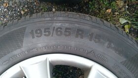 alu kola Aluett 15", 5x114,3+zimní Continental 195/55/15 - 5