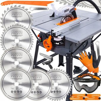 Stolní pila motor 2800W + 6 řezných kotoučů - 5