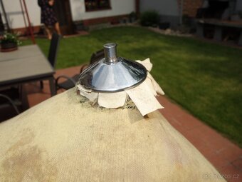 STOJACÍ LAMPA chrom a dřevo - 5