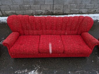 Krasny retro set gauc a kresla - 5