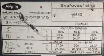 Synergická MIG/MAG svářečka Alfa In ATA 500 CHOPPER, více ks - 5