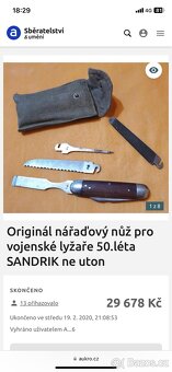 RARITA - nůž - lyžař ČSLA - 5