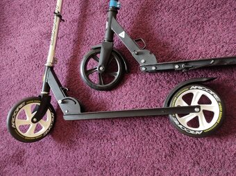 koloběžka scooter velká kola 200mm hliníková skládací 2ks - 5