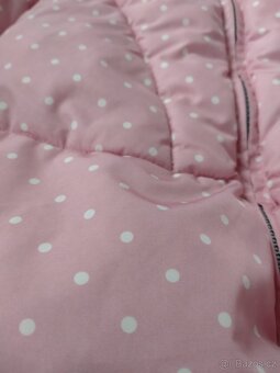 Zimní bunda, růžová puntíky (110) - 5